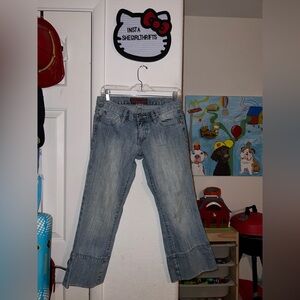 Y2K hot kiss capri pants